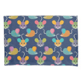 Housse D'oreillers Cute Mouse Pattern on Blue (devant)