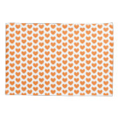 Housse D'oreillers Cute Orange Hearts Motif réversible (Dos-gauche)