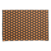 Housse D'oreillers Cute Orange Hearts Motif réversible (devant-Droit)