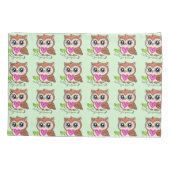 Housse D'oreillers Cute Owl Vous Aime Forever Pillowcase (Dos-gauche)