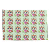 Housse D'oreillers Cute Owl Vous Aime Forever Pillowcase (Dos-Droit)