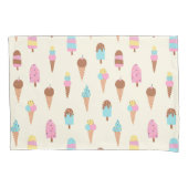 Housse D'oreillers Cute Pastel Motif de crème glacée (devant-gauche)