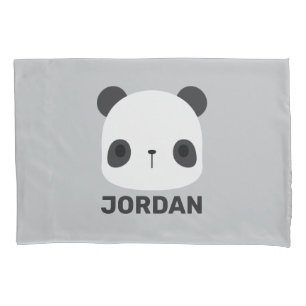 Housse D'oreillers Cute petit ours Panda avec nom personnalisé