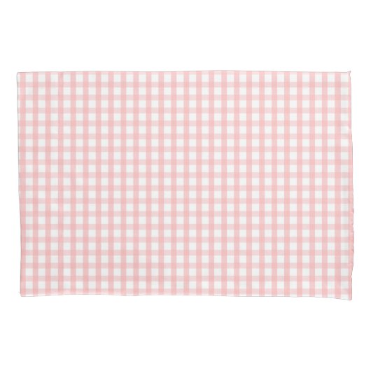 Housse D'oreillers Cute Retro Pink Gingham Plaid pattern (devant)
