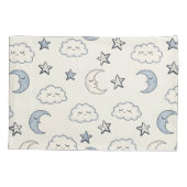 Housse D'oreillers Cute Sleeping Stars, Moons and Clouds (Dos)