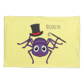 Housse D'oreillers Cute Spider dans le top a un dessin animé (Dos)