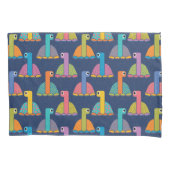 Housse D'oreillers Cute Tortoise Pattern on Blue (devant)