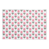 Housse D'oreillers Cute Tulips fleurs motif | Toute couleur arrière - (Dos)