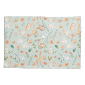 Housse D'oreillers Cute Turquoise bébé animal Pastel Motif (Dos)