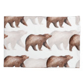 Housse D'oreillers Cutesse de l'ours : Aquarelle Motif animal (Dos)
