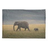 Housse D'oreillers Cutest Baby Animals | African Elephant Family (Dos)