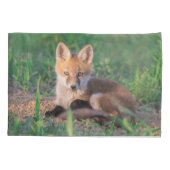 Housse D'oreillers Cutest Baby Animals | Red Fox Kit Relaxing (Dos)
