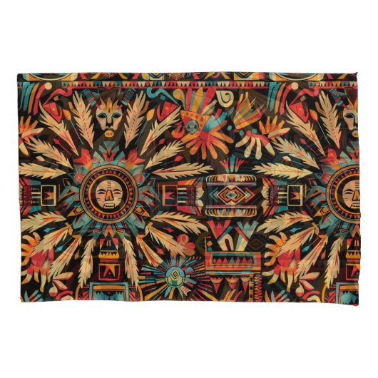 Housse D'oreillers Cyan doux "Aztec Dream" Pillowcase standard (devant)