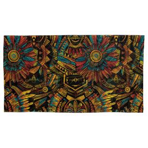 Housse D'oreillers Cyan doux "Aztec Dream" Plush King