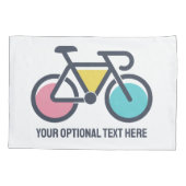 Housse D'oreillers Cyclisme de texte personnalisé (Dos)