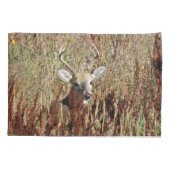 Housse D'oreillers D31 Cerf à queue blanche dans les mauvaises herbes (Dos)