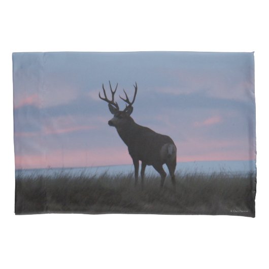 Housse D'oreillers D3 Mule Deer Buck Sunrise Buck (devant)