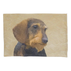 Housse D'oreillers Dachshund (À poils durs) Peinture Dog Art origina