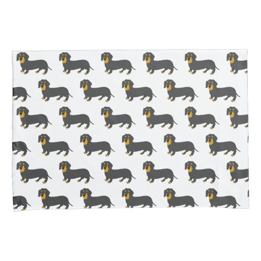 Housse D'oreillers Dachshund Design (devant-Droit)