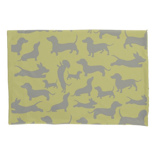 Housse D'oreillers Dachshund moderne (devant)