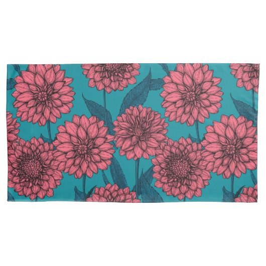Housse D'oreillers Dahlias (devant-gauche)