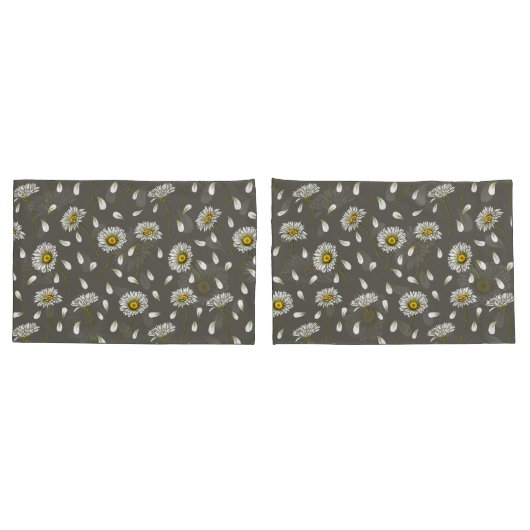 Housse D'oreillers Daisies chic motif (Dos-Set)