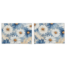 Dalia aquarelle bleue et blanche