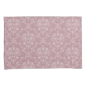 Housse D'oreillers Damas violet et blanc (devant-Droit)