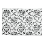 Housse D'oreillers Damask blanc et noir (Dos-gauche)