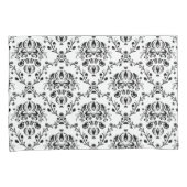 Housse D'oreillers Damask blanc et noir (devant-Droit)
