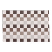 Housse D'oreillers Damier Café au Lait (Dos-Droit)