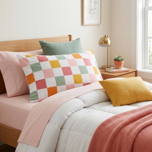 Housse D'oreillers Damier Coloré