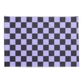 Housse D'oreillers damier lilas français (Dos-Droit)