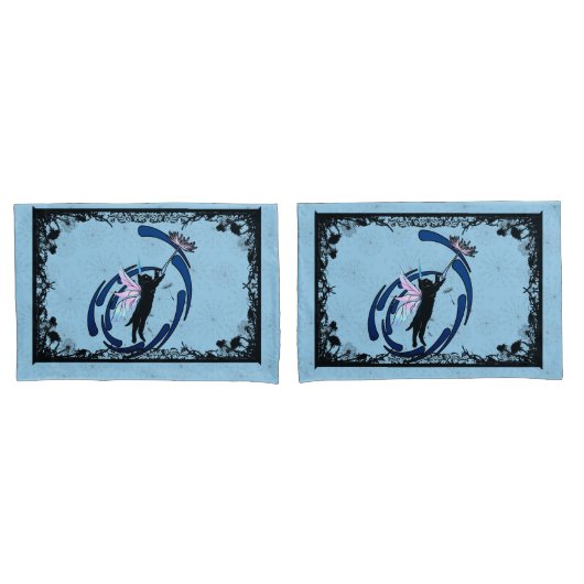 Housse D'oreillers Dandelion de chat cosmique (devant-Set)