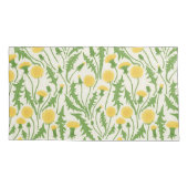 Housse D'oreillers Dandelions, vert, jaune et blanc (Dos-gauche)