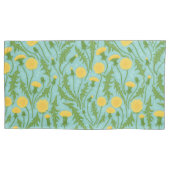 Housse D'oreillers Dandelions, vert, jaune et bleu (devant-gauche)