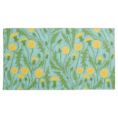 Housse D'oreillers Dandelions, vert, jaune et bleu (devant-Droit)