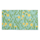 Housse D'oreillers Dandelions, vert, jaune et bleu (Dos-gauche)