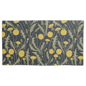 Housse D'oreillers Dandelions, vert, jaune et noir (devant-gauche)