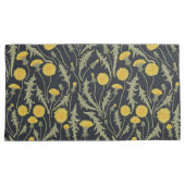 Housse D'oreillers Dandelions, vert, jaune et noir (devant-Droit)