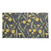 Housse D'oreillers Dandelions, vert, jaune et noir (Dos-gauche)
