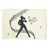 Housse D'oreillers Danse Jazz Musique Jaune (devant)