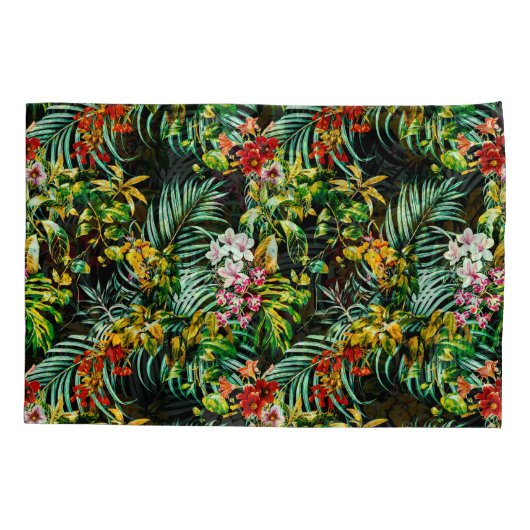 Housse D'oreillers Dark wild exotic jungle (Dos-gauche)