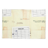 Housse D'oreillers Date d'échéance du livre de bibliothèque rétrotro (Dos)