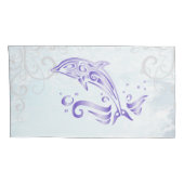 Housse D'oreillers Dauphin violet Coque Coussin personnalisé (Dos-Droit)