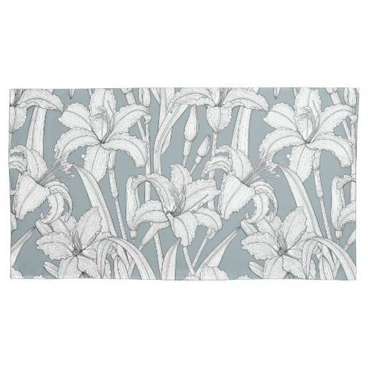 Housse D'oreillers Daylilies (devant-gauche)