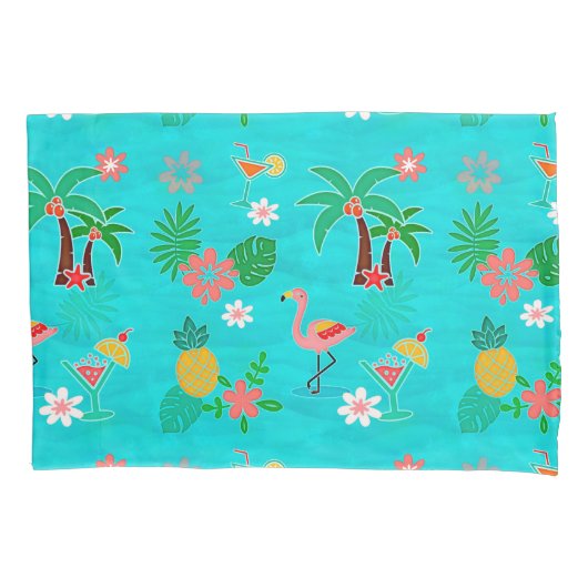 Housse D'oreillers 🌴 de collage tropical (différents côtés) Coque Co (devant)