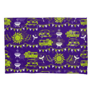 Housse D'oreillers Décor camping Caravan