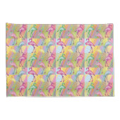 Housse D'oreillers Défilé de Flamant rose (Dos-Droit)