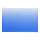 Housse D'oreillers dégradé à deux tons ombre électrique bleu (Dos)